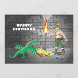 Tarjeta Búsqueda del Tesoro de Cumpleaños Vikingo