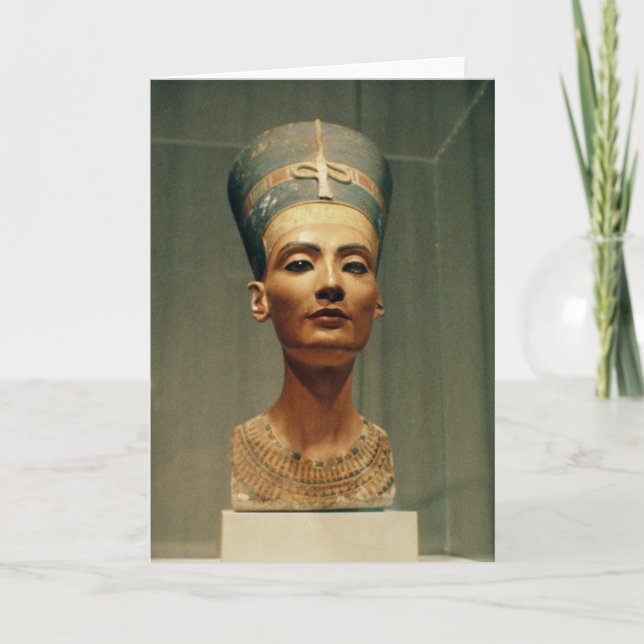 Tarjeta Busto de la reina Nefertiti, vista delantera (Anverso)