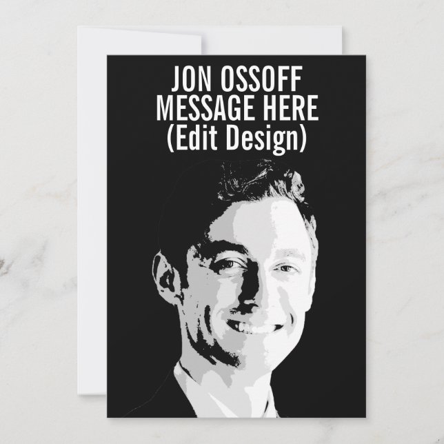 Tarjeta Busto personalizado de Jon Ossoff (Anverso)