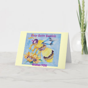 Tarjeta Busy Betty Bumble Birday Card