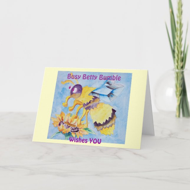 Tarjeta Busy Betty Bumble Birday Card (Anverso)