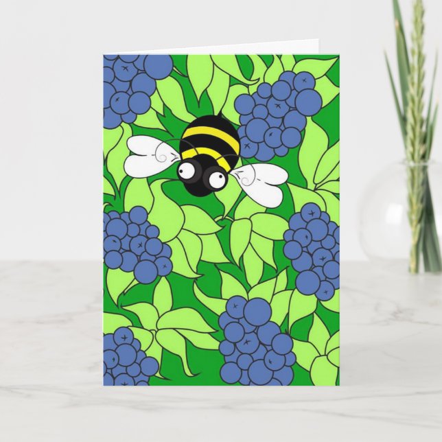 Tarjeta Busy Busy Bee Collection - Blueberry Delight (Anverso)