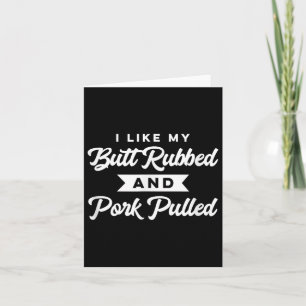 Tarjeta Butt Rubbed Pork Puk Bbq Grill Southern S