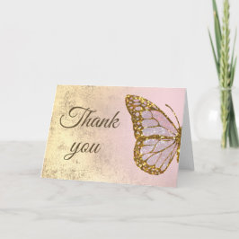Tarjeta butterfly design thank you
