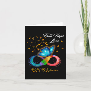 Tarjeta Butterfly Faith Hope Love RSD CRPS Awaration