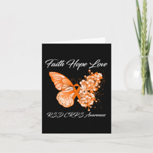 Tarjeta Butterfly Faith Hope Love Rsd Crps Conciencia 1