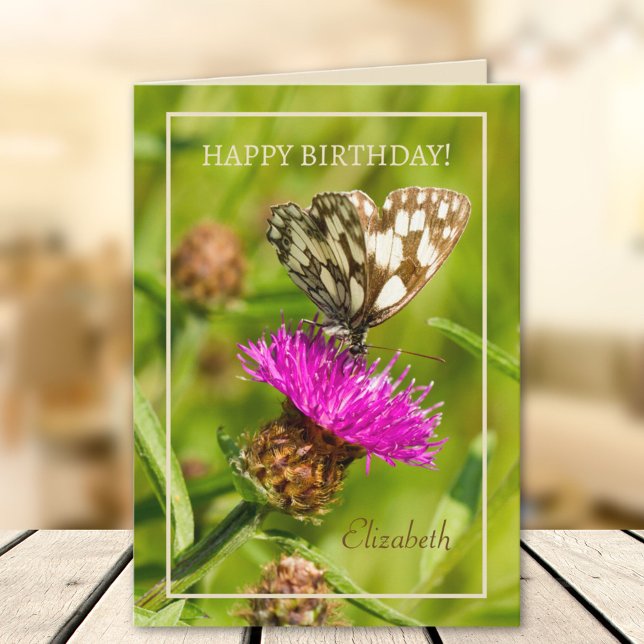 Tarjeta Butterfly personalizado Feliz cumpleaños (Subido por el creador)