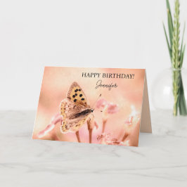 Tarjeta Butterfly personalizado Feliz cumpleaños