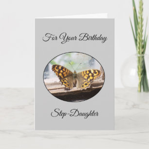 Tarjeta Butterfly Step Daughter Birday