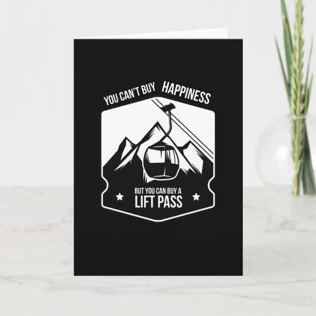 Tarjeta Buy A Lift Pass Skiing Winter Sports (Anverso)
