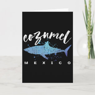 Tarjeta Buzo de tiburones de Cozumel México Vacaciones de