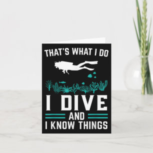 Tarjeta Buzo diciendo que buceo y sé cosas