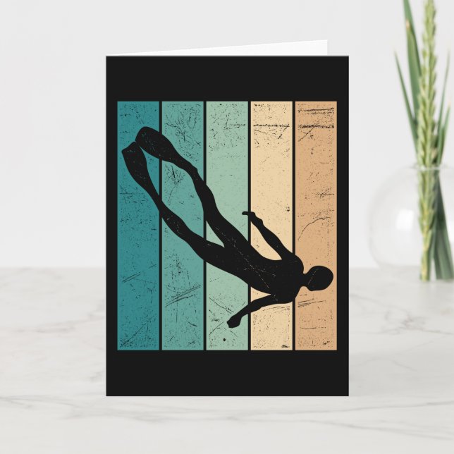 Tarjeta Buzo Libre Retro Buceo Libre Apnea Buzo Apnea (Anverso)