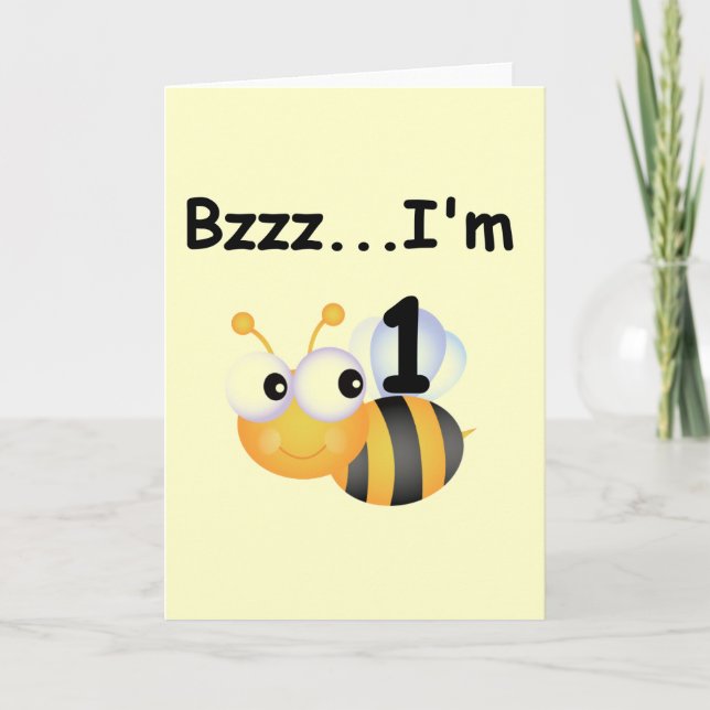 Tarjeta Buzz Bumblebee Primera camisetas y regalos de cump (Anverso)