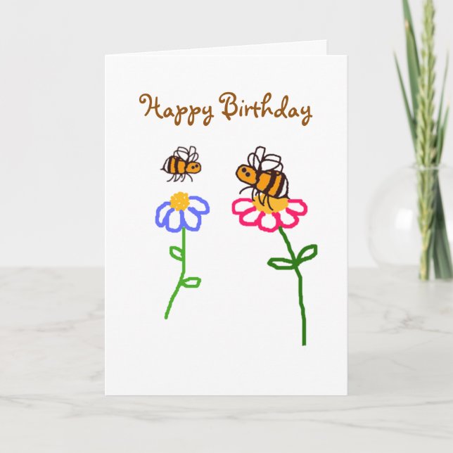 Tarjeta BuzzAboutBees Feliz cumpleaños para ti (Anverso)