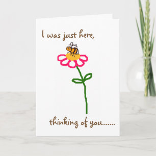 Tarjeta BuzzAboutBees "que piensa en usted" - pequeña