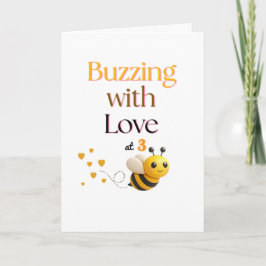 Tarjeta Buzzing with Love Birthday Card – Sweet Bee Design