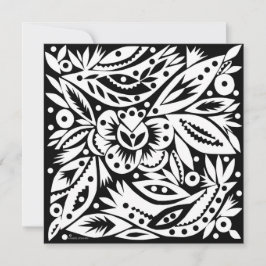Tarjeta BW Birds Papercut Card
