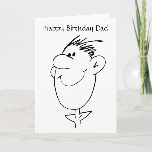 Tarjeta BW Birthday Dad (Anverso)