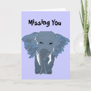 Tarjeta BY- Artsy Elephant Missing You Card