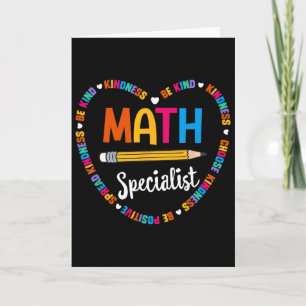 Tarjeta Byck To School Tee Especialista en Matemáticas Pro