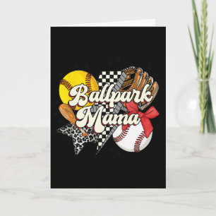 Tarjeta Byll Park Mamá. Bysebyll Softbyll Día de la Madre