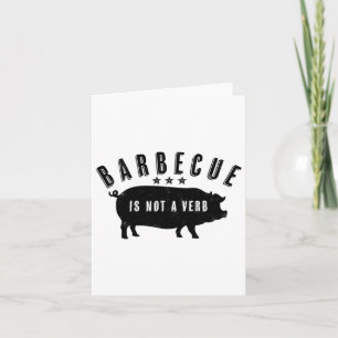 Tarjeta Byrbecue No Es Un Verbo Gracioso Bb De Cerdo De Co