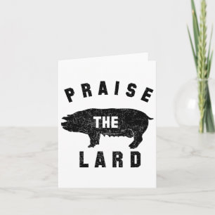 Tarjeta Byrbecue Tees - Elogiar a Lard - Bbq - Gris mascul