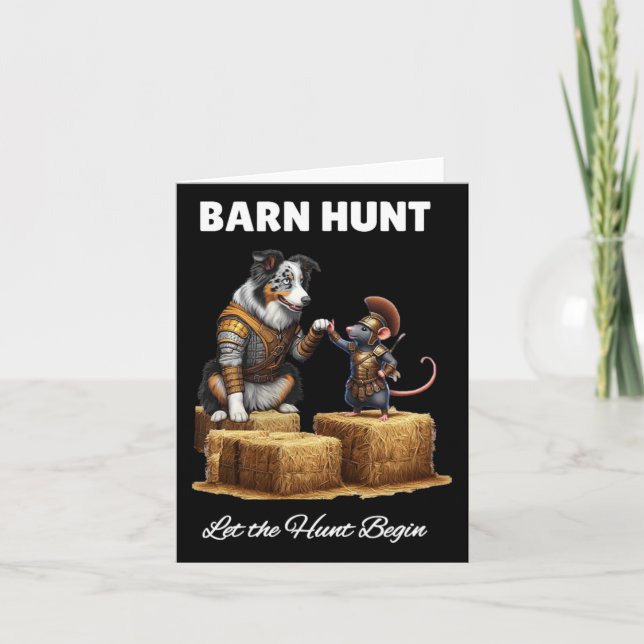Tarjeta Byrn Hunt Lover - Warrior Rat Blue Merle Tri Borde (Anverso)