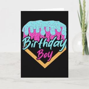 Tarjeta Bysebyll 10 años de edad Helado Goteo Cumpleaños 1