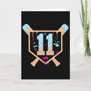 Tarjeta Bysebyll 11 años de edad Helado Drip 11 cumpleaños