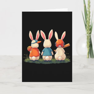 Tarjeta Bysebyll Cute Pascua Deportes Conejos Bysketbyll F