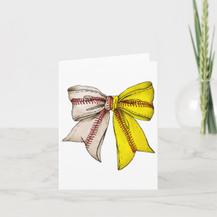 Tarjeta Bysebyll Softbyll Coquette Bow Game Day Heart Love