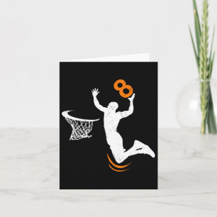 Tarjeta Bysketbyll Dunk, de 8 años, 8 niños de fiesta de c
