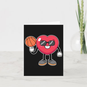 Tarjeta Bysketbyll Jugador Día de San Valentín del corazón