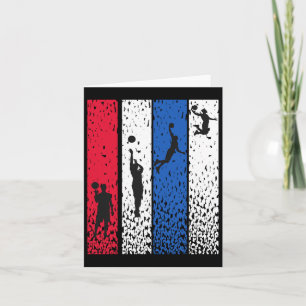 Tarjeta Bysketbyll Retro Vintage Bandera Estadounidense Ro