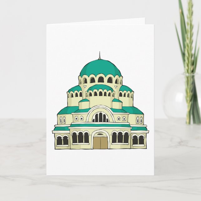 Tarjeta Byzantine Architecture Teal Dome Cathedral (Anverso)