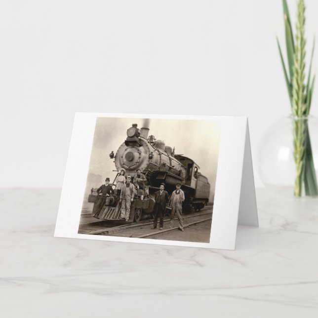 Tarjeta C. 1905 tren de ferrocarril (Anverso)