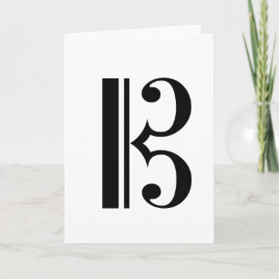 Tarjeta C-Clef Notecard en blanco