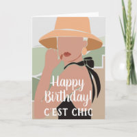 C.est Moda mujer francesa feliz cumpleaños