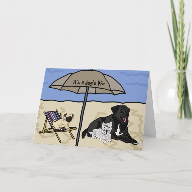 Tarjeta CA es la vida Notecards de un perro (Anverso)