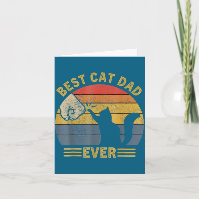 Tarjeta Ca Men Cat Dad Ever Funny Cat Lover Gift  (Anverso)