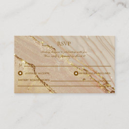 Tarjeta Ca RSVP de Boda con tinta de alcohol elega