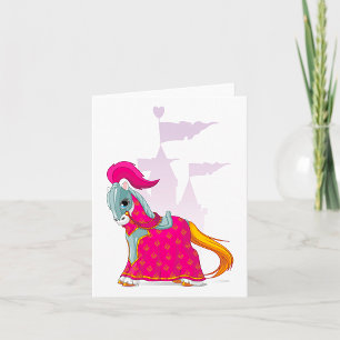 Tarjeta Caballero Medieval Caballo en Armadura Fantasía