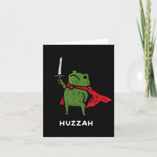 Tarjeta Caballero Rana Huzzah Cita Divertida Meme Espada 