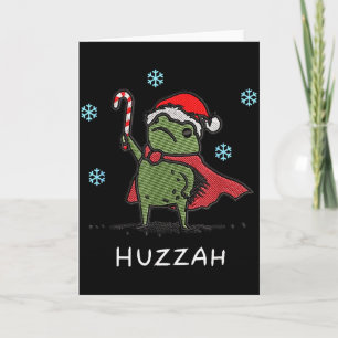 Tarjeta Caballero Rana Huzzah divertida Espada Meme Cita N