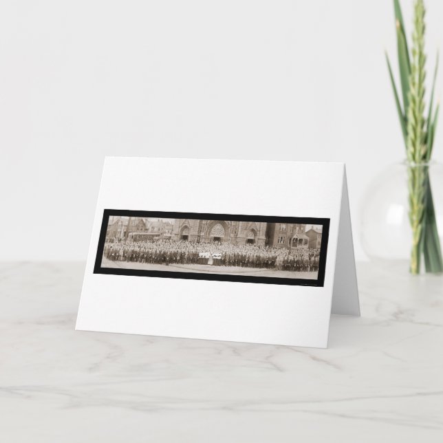 Tarjeta Caballeros de la foto 1914 de Columbus (Anverso)