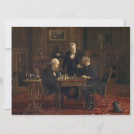 Tarjeta Caballeros jugando al ajedrez (Thomas Eakins)