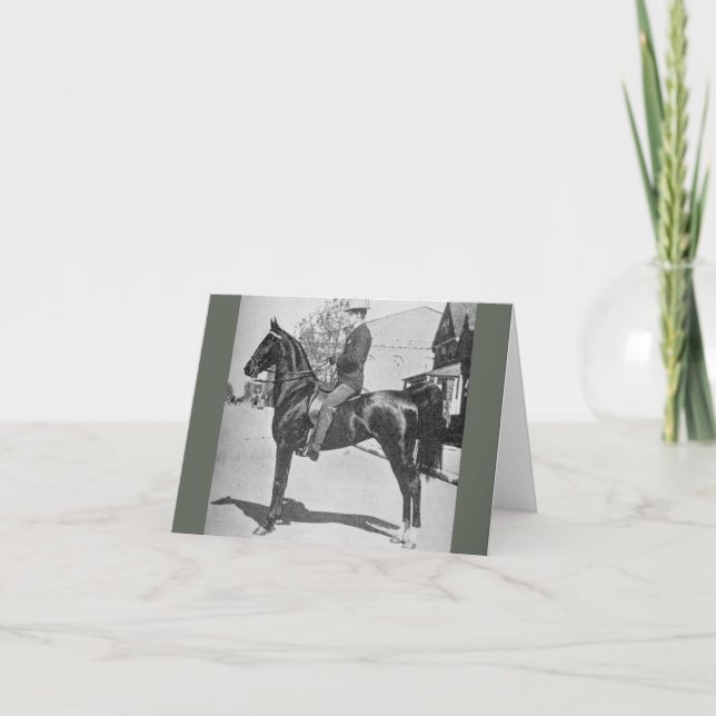 Tarjeta Caballo alzado estadounidense - Foto de un espectá (Anverso)