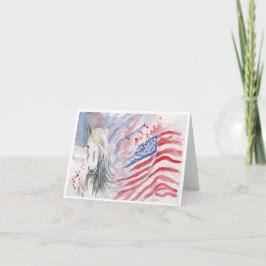 Tarjeta Caballo Americana Por Sherry